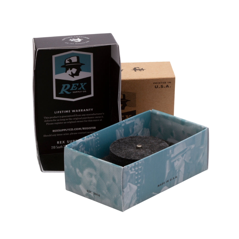 Rex Razor Stand Knurled Stainless Steel