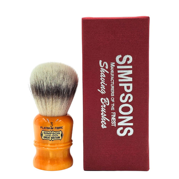 Simpsons Fibre Shaving Brush Duke 3 Sunspot Orange