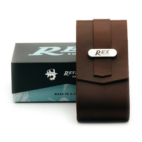 Rex Razor Case XL Leather & Walnut