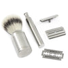 Muhle ROCCA R94 Safety Razor & Synthetic Silvertip Shaving Set Steel