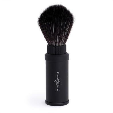 Edwin Jagger Travel Synthetic Shaving Brush Anodised Black 21M536
