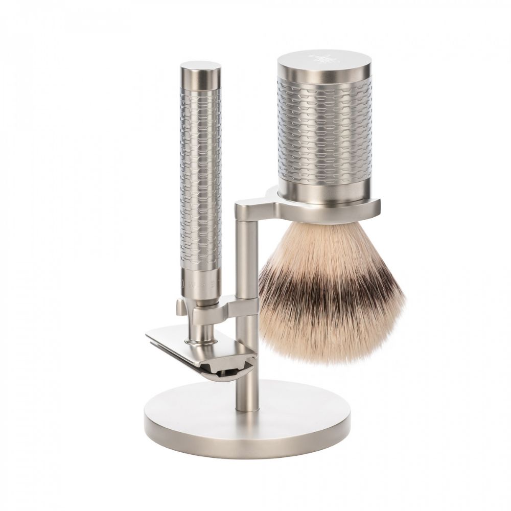 Muhle ROCCA R94 Safety Razor & Synthetic Silvertip Fibre Shaving Set