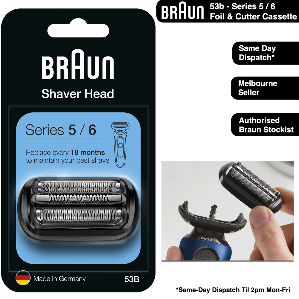 BRAUN 53B Foil & Cutter Replacement Cassette (NEW Gen s5/6) – Beard & Blade