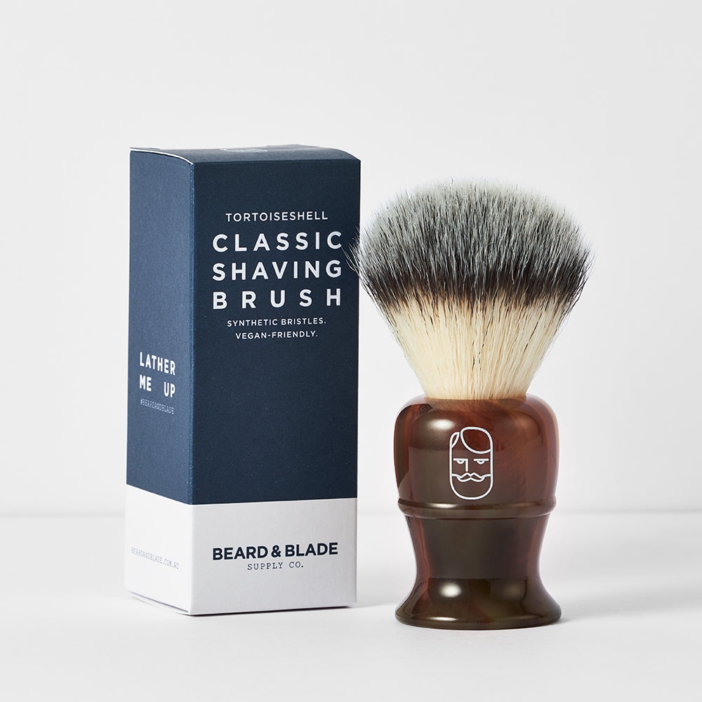 Beard & Blade Classic Synthetic Shaving Brush Faux Tortoiseshell