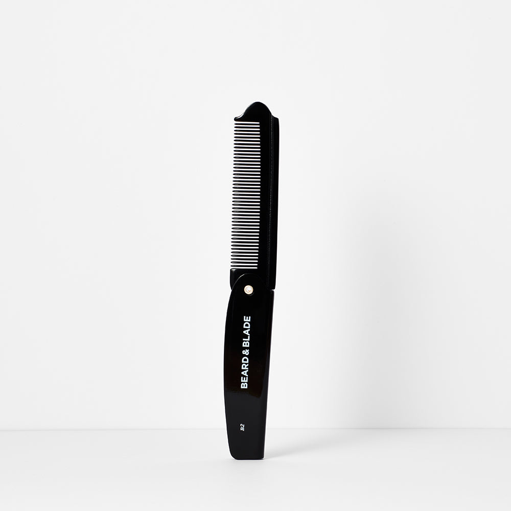 Beard & Blade Folding Beard & Mo Comb B2 Black 193mm