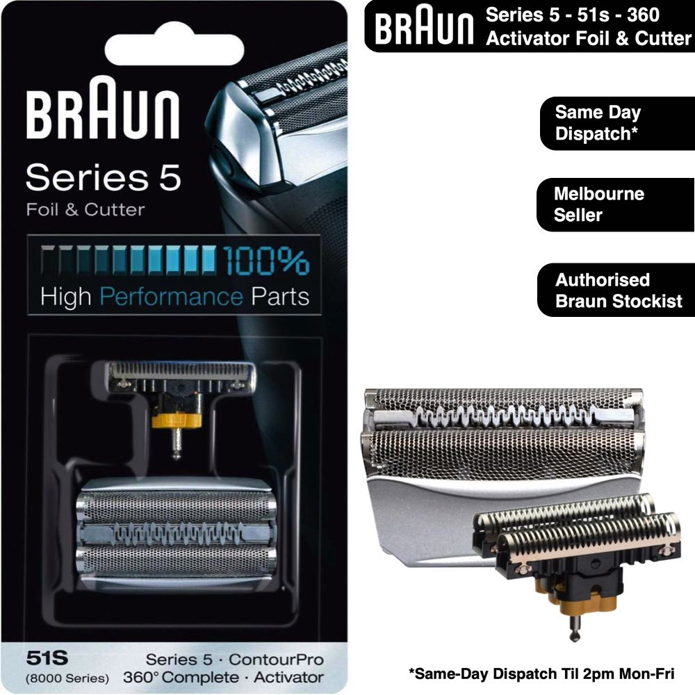 BRAUN 51s Series 5 Foil & Cutter Replacement Set 360, Activator 8595, –  Beard & Blade