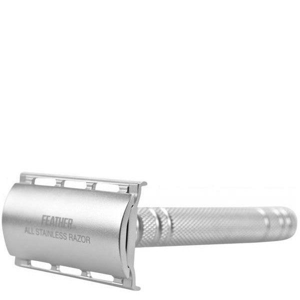 Feather AS-D2S Safety Razor Stainless Steel & Stand | Beard & Blade