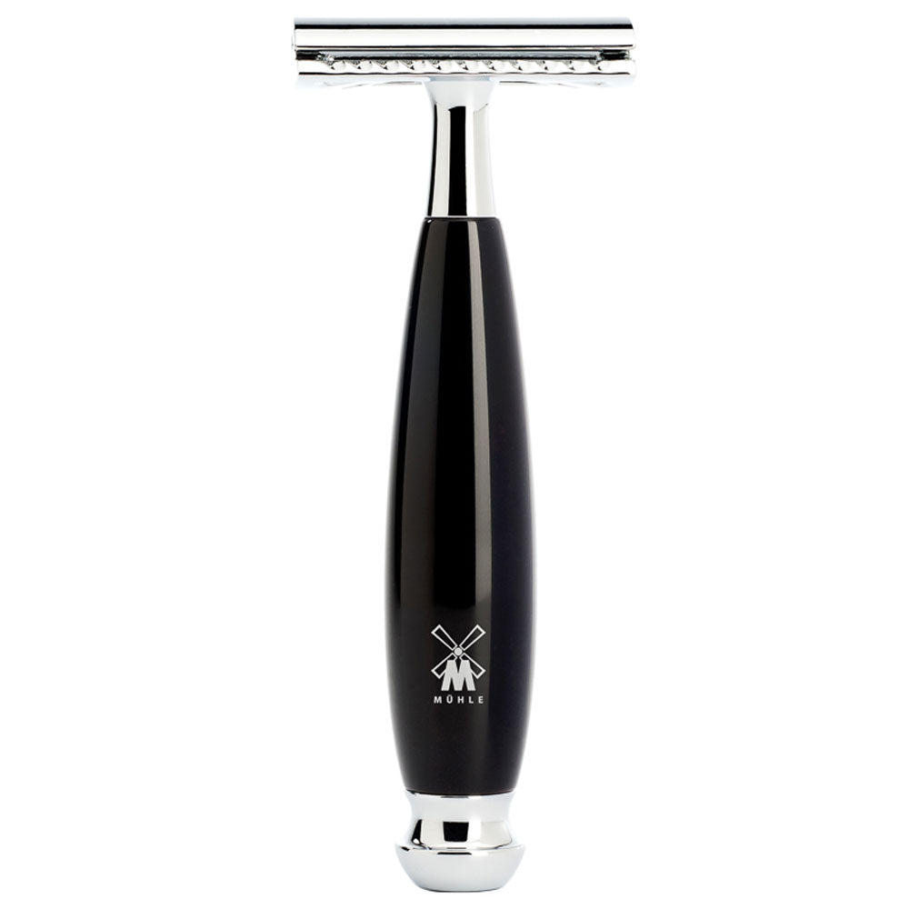 Muhle Vivo Safety Razor & Pure Badger 4-Piece Set Black Resin