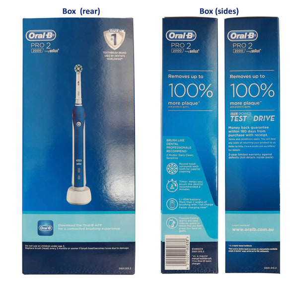 Oral B Pro 2000 toothbrush boxes